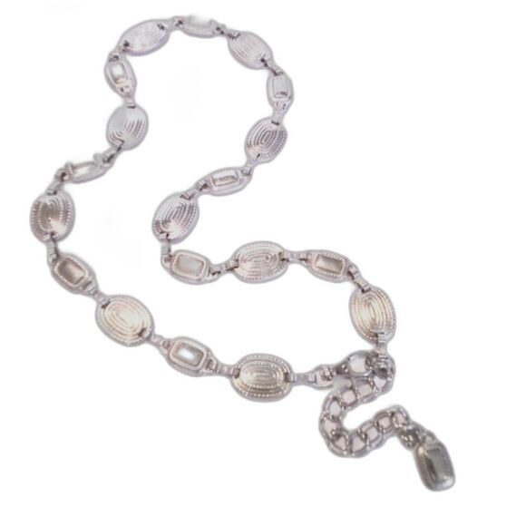 Vintage Silver Tone Southwestern Inspired Chain Belt - Picture 2 of 4